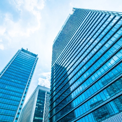 beautiful architecture office building skyscraper with window glass pattern